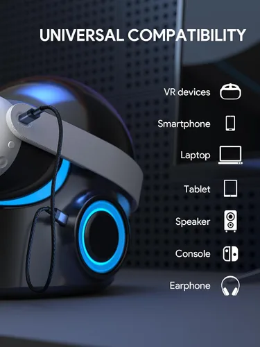 Vista 9 de CyberCore by AUBIKA, Next-Gen VR Charging Dock for Meta Quest 3Quest ProOculus Quest 2Pico 4(Black)
