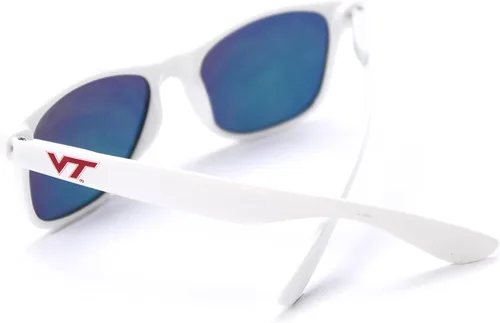 Vista 2 de NCAA Virginia Tech Hokies VT-6 - Gafas de sol con lente granate, color blanco, talla única