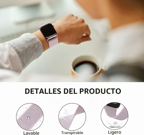 Vista 3 de 4 Pack Stretchy Solo Loop Compatible with Apple Watch Bands Women Men