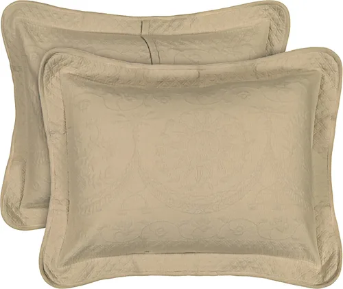 Vista 2 de Funda de almohada decorativa Historic Charleston King Charles de estilo granja moderna con flores, 100% algodón transpirable, funda estándar