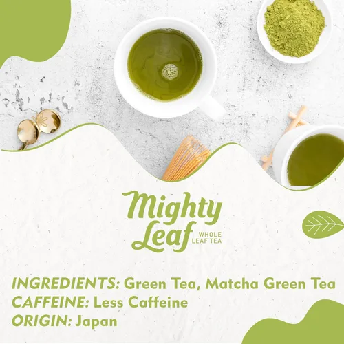 Vista 4 de MIGHTY LEAF Té verde matcha orgánico, 1.5 oz ea, paquete de 3