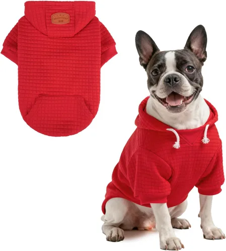 Vista 69 de BEAUTYZOO - Sudadera con capucha para perros con agujero para correa y bolsillo, suéteres para perros pequeños, medianos y grandes, niños y niñas