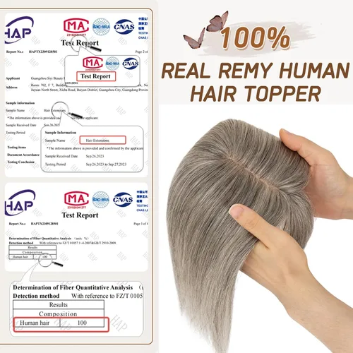 Vista 67 de Rich Choices Pelucas con topper de cabello para mujeres, cabello humano real 100% Remy, sin flequillo, para mujeres con adelgazamiento en la parte