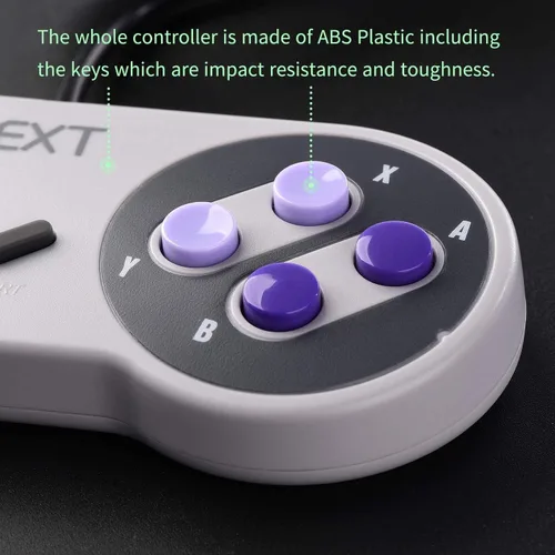 Vista 2 de SNES Wireless Controller 2ps Game Controller with USB Wireless Receiver can Play with The Windows iOS Linx Android Devices