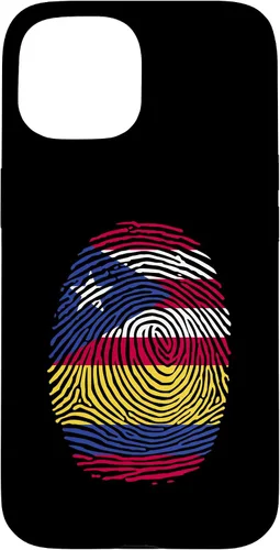 Vista 6 de Funda para iPhone 16 Boricua y Colombia con huellas dactilares puertorriqueñas