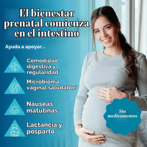 Vista 5 de Paquete prenatal natural – Multivitamínico prenatal Glow – Probióticos Momma para mamá y bebé