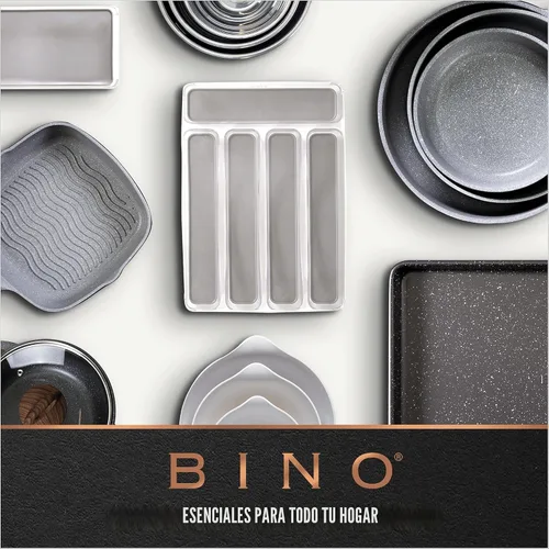 Vista 9 de BINO Contenedores de almacenamiento de plástico, pequeños y poco profundos THE HANDLER COLLECTION Contenedores organizadores multiusos
