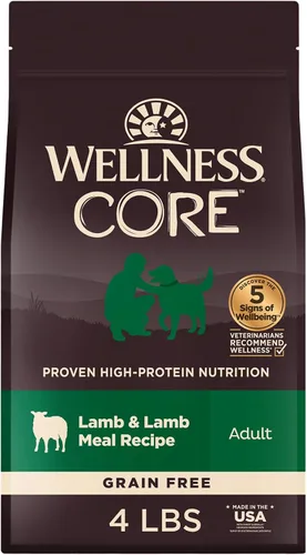 Vista 13 de Wellness CORE Alimento seco para perros, sin granos, alto en proteínas, natural, receta de pato silvestre, cordero, jabalí y conejo