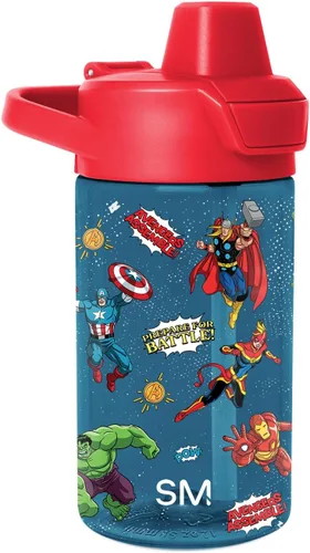 Vista 18 de Simple Modern Marvel Spiderman - Botella de agua Summit de plástico Tritan para niños, taza sin BPA de 12 onzas con tapa cubierta con popote a