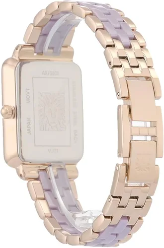 Vista 5 de Anne Klein Reloj de pulsera de cerámica con esfera de diamante genuino para mujer