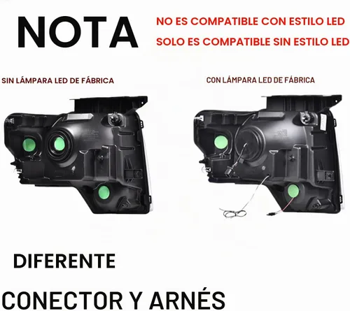 Vista 6 de G-PLUS Conjunto de faros, compatible con Ford F150 2009 2010 2011 2012 2013 2014 (no compatible con estilo LED, solo se ajusta sin estilo LED)