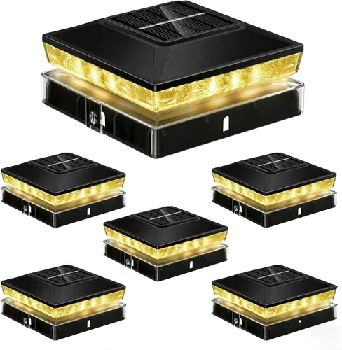 Vista 18 de Paquete de 12 luces solares para postes de madera/vinilo de 4 x 4 Blanco