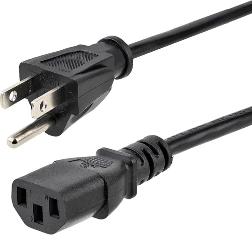 Vista 7 de StarTech Cable de alimentación resistente de 3 pies, NEMA 5-15P a C13, 15A 125V, 14AWG cable de alimentación de CA de repuesto para computadora