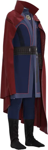 Vista 4 de Ruleewe Kids Cosplay Costume Jumpsuit Outfit Halloween Stephen Full Set with Red Cape Cloak