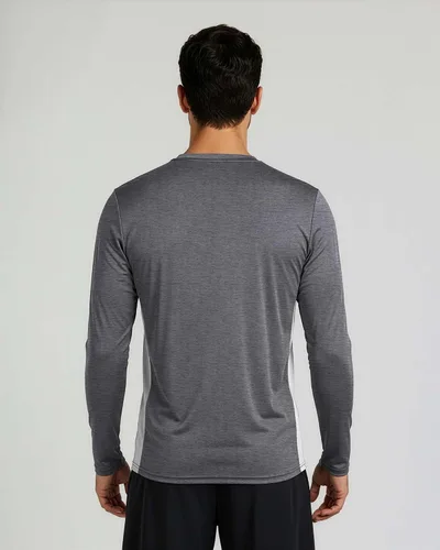 Vista 6 de Real Essentials Paquete de 4 unidades: camiseta de manga larga para hombre Dry Fit, disipa la humedad, protección solar FPU 50+ contra rayos