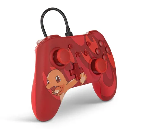 Vista 3 de PowerA Wired Controller for Nintendo Switch - Pokémon Charmander Blaze, Gamepad, Game controller, Wired controller, Officially licensed