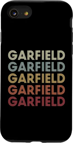 Vista 18 de Funda con texto vintage para iPhone 16 Garfield Michigan Garfield MI Retro