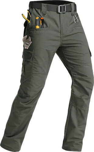 Vista 13 de Men's Tactical Pants Lightweight Water Resistant Cargo Pants Flex Ripstop EDC Work Hiking Outdoor Pants