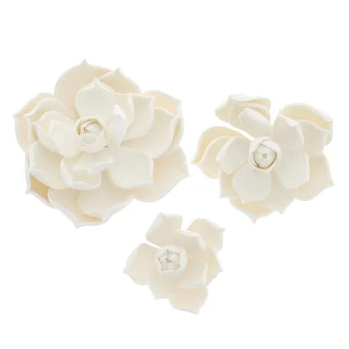 Vista 12 de Global Sugar Art Suculentas flores grandes para tarta de azúcar de Tauro con alambre, 1 unidad por el chef Alan Tetreault Gumpaste flowers for