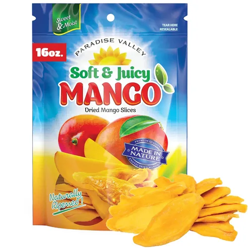 Vista 10 de Sabor original de mango y chile seco, sin azúcar, 100% vagano, sin OMG, sin glutten (todos los ingredientes naturales) (2.25 onzas) paquete de 12