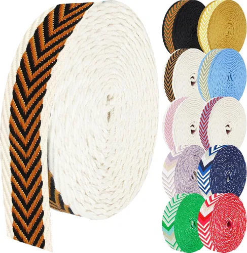 Vista 21 de 1.5 pulgadas Correa de nailon con patrón, correas de cinturón de nailon, correas para bolso, correas para mochila, cinturón de nailon