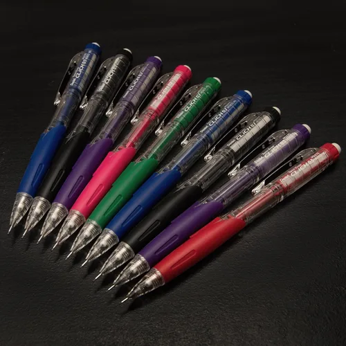Vista 4 de Pentel Lápiz Mecánico Twist-Erase Click (0.5mm), Paquete de 6 Lápices con 2 Paquetes de Repuestos de Mina (PD275TLBPS6M)