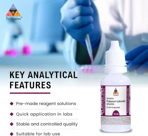 Vista 3 de Hidróxido de potasio 20% KOH-15mL Frasco cuentagotas