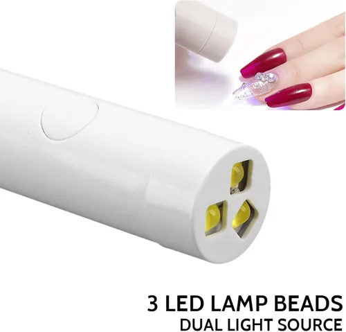 Vista 4 de Sonew Mini lámpara LED de uñas para uñas de gel, 3 linternas LED, máquina de secado de uñas de portabilidad, secadora de uñas de luz de gel