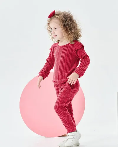 Vista 4 de Mioglrie Infant Baby Girl Clothes Fall Outfits Toddler Girls' Clothing Fleece Sweatshirts Winter Baby Clothes for Girls