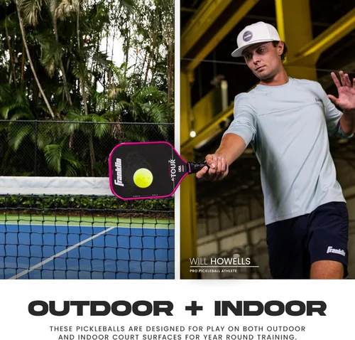Vista 8 de Franklin Sports Pickleballs de entrenamiento - Pickleballs de entrenamiento para principiantes + práctica de habilidades - Bolas de pickleball al