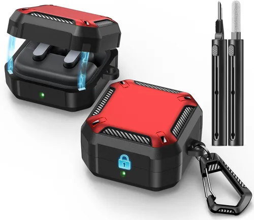 Vista 7 de Lock Fit Diseñado para Samsung Galaxy Buds3 FE (2025) / Buds3 Pro (2024) / Funda Buds 3 (2024), con kit de limpieza Cuerpo completo Resistente a