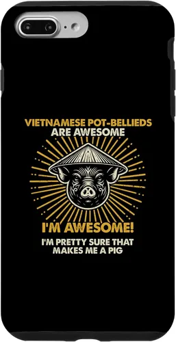 Vista 9 de iPhone 15 Pig Dad Mom Awesome - Farmer Breeder Vietnamese Pot-Bellieds Case