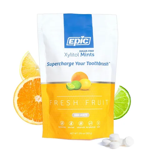 Vista 18 de Epic Mentas de Xilitol 100% - Sin Aspartamo, Sin Azúcar - Mentas con Sabor a Canela, 55 Piezas (Paquete de 5) 100% xilitol; sin OGM; vegano; apoya