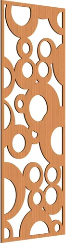 Vista 188 de 9 3/8"W x 24 3/8"H x 1/4"T Farwell Decorativos Paneles de Pared de Madera Calado, Hickory