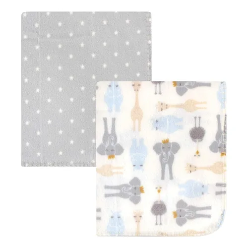 Vista 2 de Hudson Baby Manta unisex de forro polar para bebé, ballenas azules, talla única