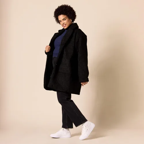 Vista 7 de Tienda Essentials Chaqueta de solapa de forro polar de gran tamaño para mujer (anteriormente ritual diario)