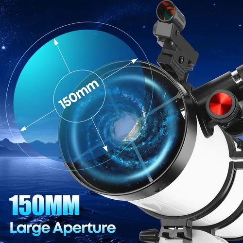 Vista 2 de Dianfan Telescopio de astronomía profesional 150EQ para adultos de alta