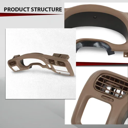 Vista 9 de CROSSDESIGN Bisel de tablero de instrumentos con bisel de tablero doble DIN compatible con Chevy Blazer S10 GMC Jimmy Sonoma 1998-2004