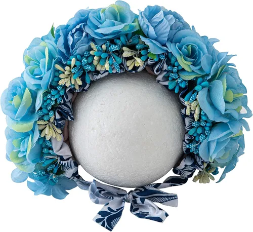 Vista 2 de Accesorios de fotografía para recién nacidos, sombrero de niñera floral para niños, niñas, accesorios para fotos de bebé, gorro de flores