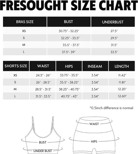 Vista 6 de FRESOUGHT Conjuntos de entrenamiento de 2 piezas para mujer, sin costuras, trajes de gimnasio acanalados, conjunto de ropa deportiva de yoga
