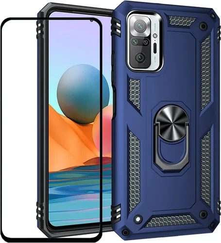 Vista 52 de Funda para Xiaomi POCO X3 NFC /X3 Pro con protector de pantalla, armadura de protección militar híbrida resistente a prueba de golpes, funda Negro