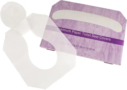 Vista 3 de EZbrnd Premium - Funda de papel para asiento de inodoro (20 x 250 unidades), color blanco