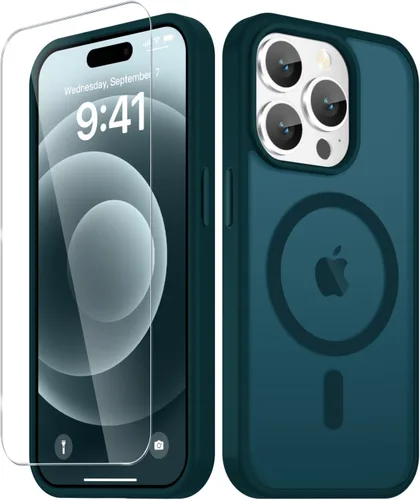 Vista 362 de Funda para Google Pixel 10 Pro XL, cubierta magnética mate, color negro Fit for MagSafe, Screen Protector included, Shockproof Military Grade