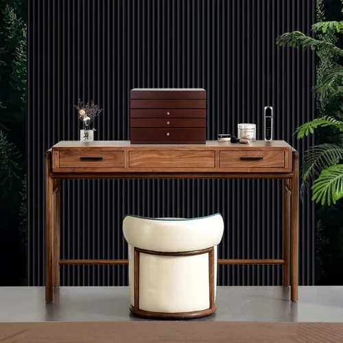 Vista 6 de RR ROUND RICH DESIGN Dignified - Joyero de madera maciza con gran espacio, almacenamiento multifunción con espejo y 3 cajones para mujer