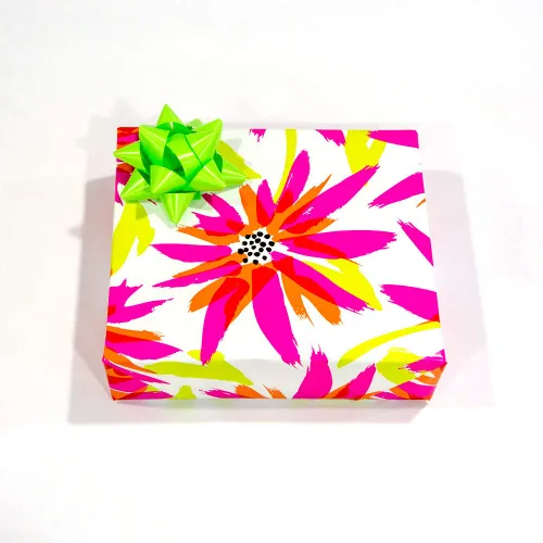 Vista 2 de Caja de regalo de dulce de azúcar floral con forma de explosión de sol, 2 libras