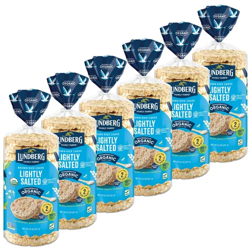 Vista 19 de Lundberg Tortas de arroz integral orgánico sin gluten ligeramente saladas- 8.5 oz