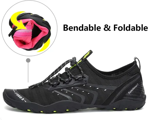 Vista 3 de Zapatos de agua para hombre y mujer, zapatos de agua descalzos, de secado rápido, para playa, natación, buceo, kayak, surf, deportes acuáticos