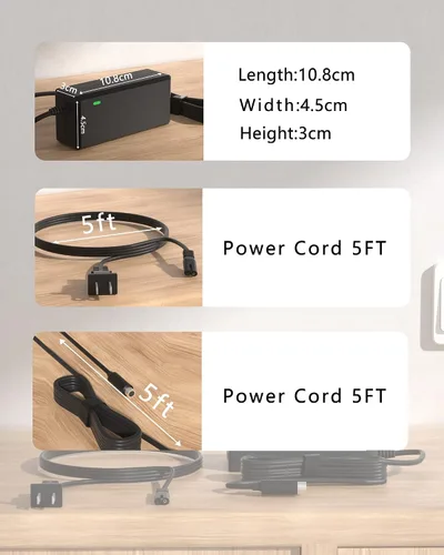 Vista 6 de VHBW Cargador de scooter RCA de 42 V para G30 G30P G30LP MAX G2 E3 Pro E3 DLX2 Pro, compatible con scooter eléctrico Segway Ninebot, adaptador