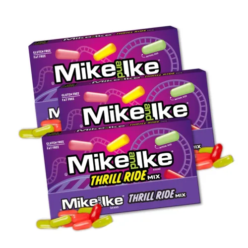 Vista 12 de Mike & Ike – Paquete de 3 – Berry Blast – Caramelos masticables con sabor a bayas surtidos – Cajas de cine de 4.25 onzas