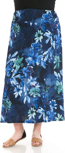 Vista 4 de LEEBE Falda maxi para mujer y talla grande (Small-5X)